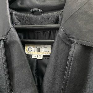 PM Comint Leather Trench Coat Double Breasted w Belt